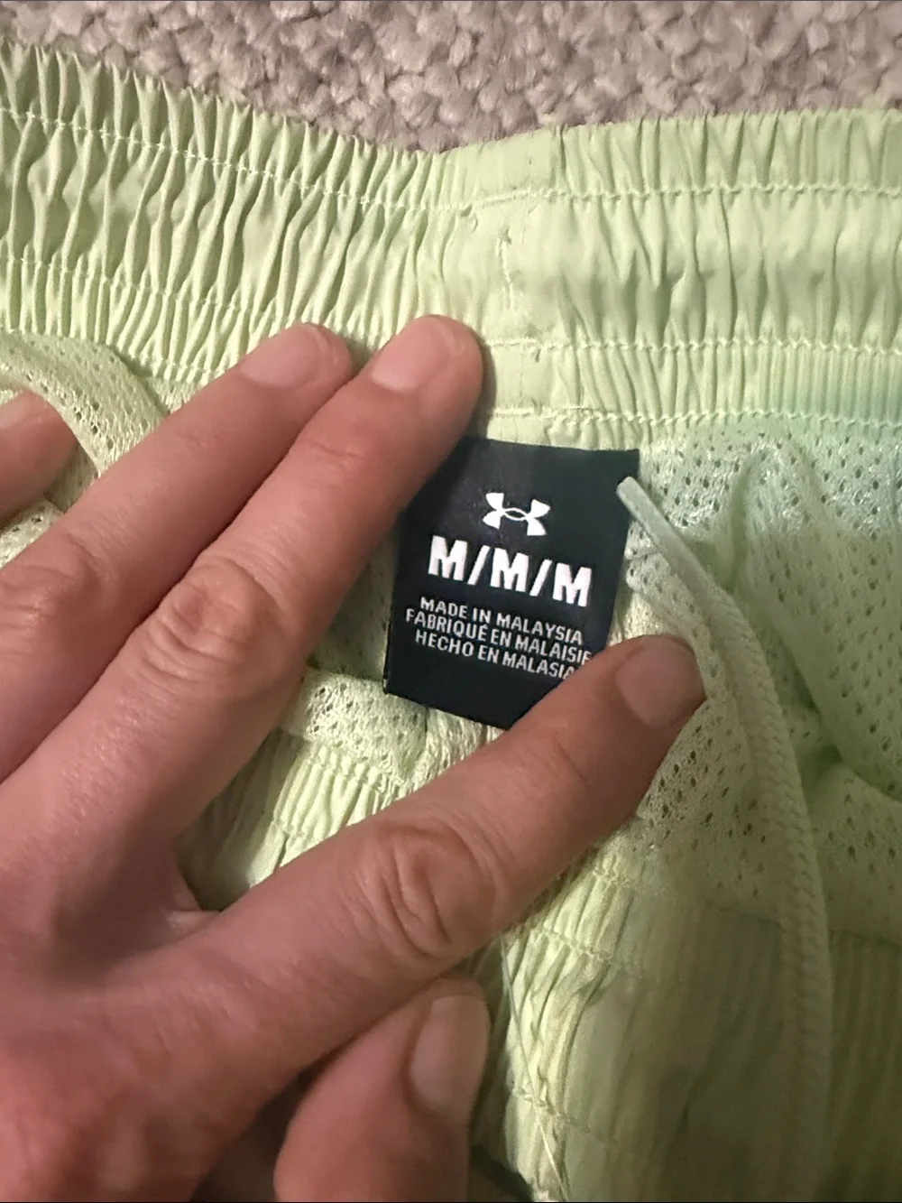 Under Armour Men's Pale Green Swim Trunks
